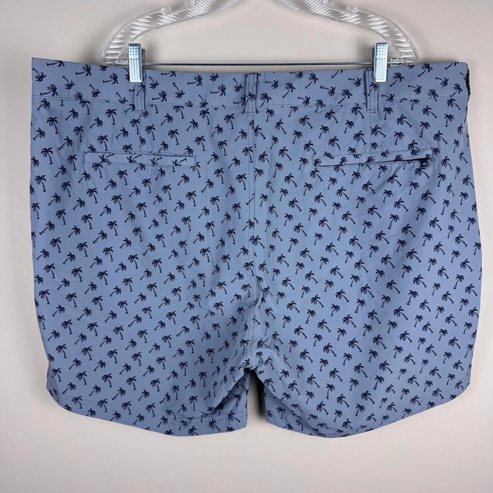 Bonobos Mens Shorts Size 44 Gray‎ Black Palm Tree Print Golf Casual